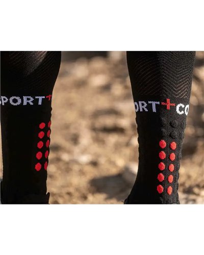 Compressport Full Socks Run Calze a Compressione, Nero