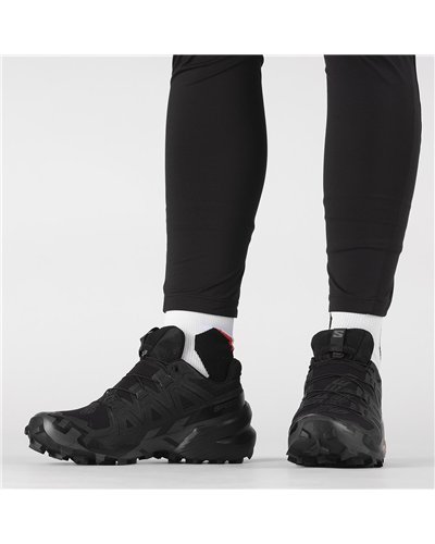 Salomon Speedcross 6 GTX Gore-Tex Women's Trail Running Shoes, Black/Black/Phantom