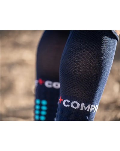 Compressport Full Socks Run Calze a Compressione, Blu