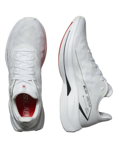 Salomon S/LAB Spectur Unisex Running Shoes, White/Fiery Red/Black