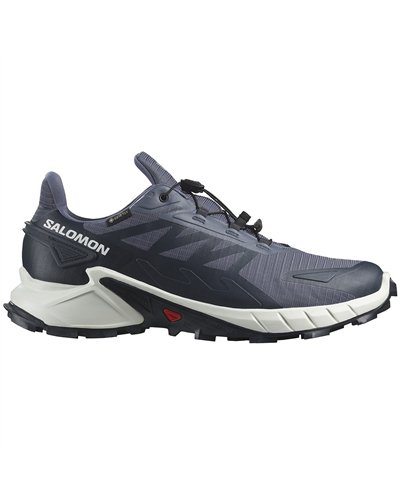 Salomon Supercross 4 GTX Gore-Tex Men's Trail Running Shoes, Grisaille/White/Carbon