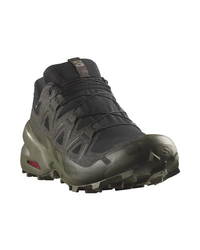 Salomon Speedcross 6 GTX Gore-Tex Men's Trail Running Shoes, Black/Peat/Deep Lichen Green