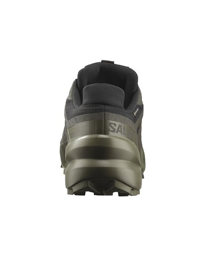 Salomon Speedcross 6 GTX Gore-Tex Men's Trail Running Shoes, Black/Peat/Deep Lichen Green