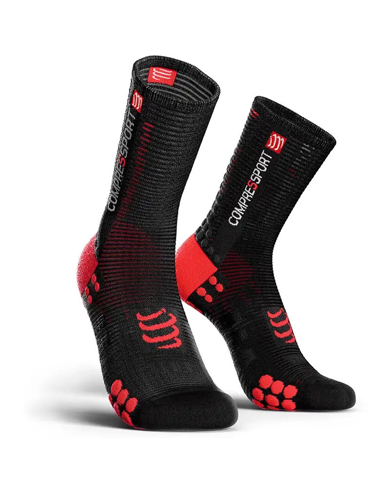 Compressport Pro Racing V3.0 Bike Compression Socks, Black/Red