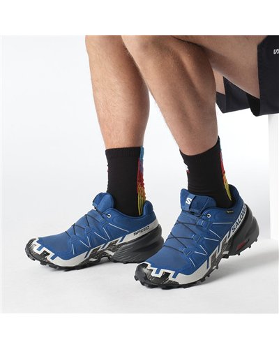 Salomon Speedcross 6 GTX Gore-Tex Scarpe Trail Running Uomo, Poseidon/Black/Lunar Rock