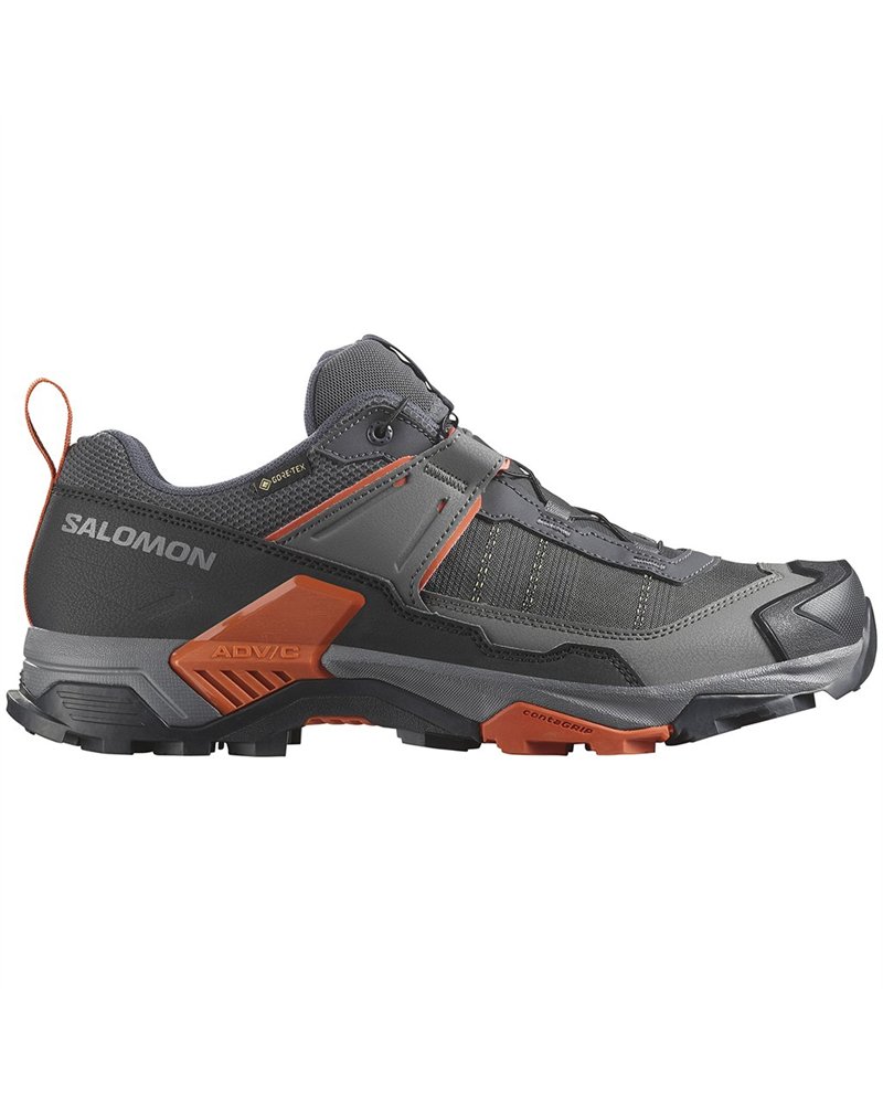 Salomon X Ultra 5 GTX Gore-Tex Men's Trekking Shoes, Asphalt/Castlerock/Burnt Ochre
