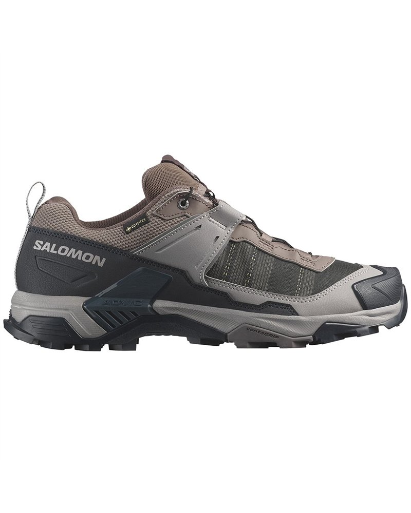 Salomon X Ultra 5 GTX Gore-Tex Men's Trekking Shoes, Iron/Dark Navy/Gull
