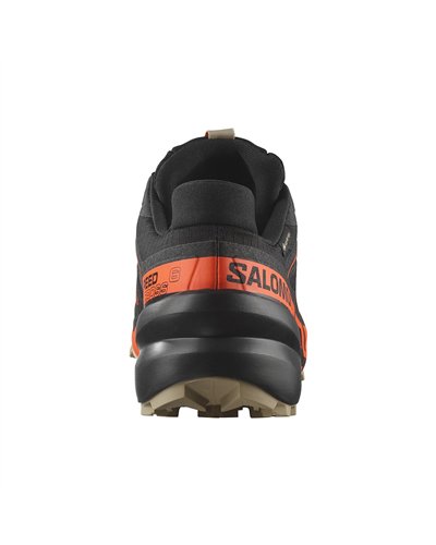 Salomon Speedcross 6 GTX Gore-Tex Scarpe Trail Running Uomo, Black/Shocking Orange/White Pepper