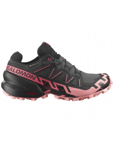 Salomon Speedcross 6 GTX Gore-Tex Women's Trail Running Shoes, Nine Iron/Black/Flamingo Pink