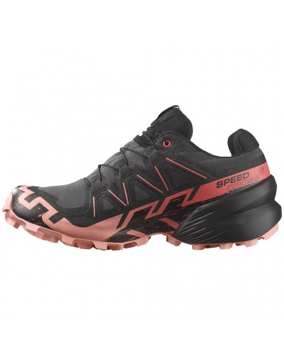 Salomon Speedcross 6 GTX Gore-Tex Women's Trail Running Shoes, Nine Iron/Black/Flamingo Pink