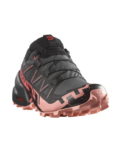 Salomon Speedcross 6 GTX Gore-Tex Women's Trail Running Shoes, Nine Iron/Black/Flamingo Pink