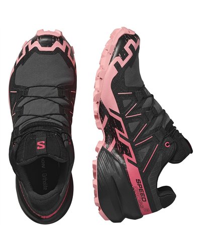 Salomon Speedcross 6 GTX Gore-Tex Women's Trail Running Shoes, Nine Iron/Black/Flamingo Pink