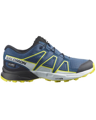 Salomon Speedcross CSWP Waterproof Junior Shoes, Dark Navy/Dark Blue/Blazing Yellow