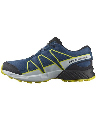 Salomon Speedcross CSWP Waterproof Junior Shoes, Dark Navy/Dark Blue/Blazing Yellow