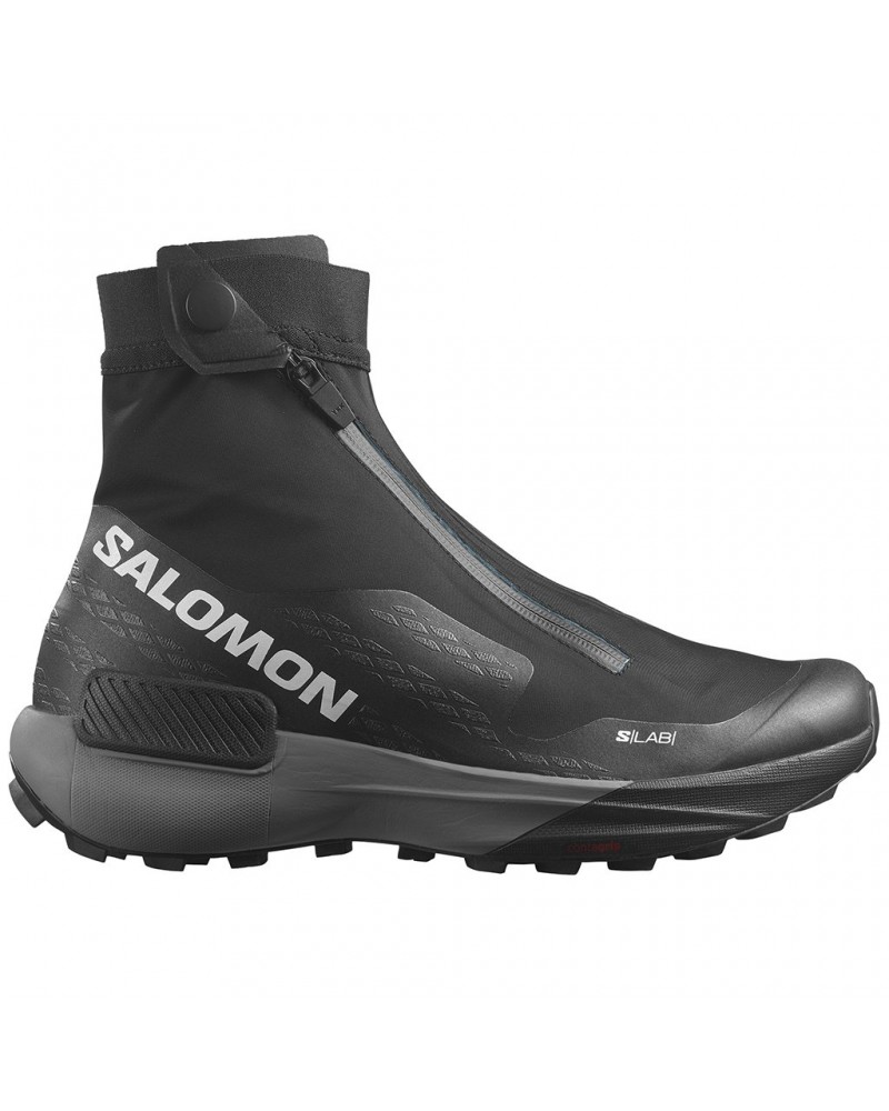 Salomon S/LAB Genesis Spine Unisex Trail Running Shoes, Black/Pewter/Transcend Blue