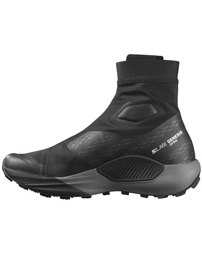 Salomon S/LAB Genesis Spine Unisex Trail Running Shoes, Black/Pewter/Transcend Blue
