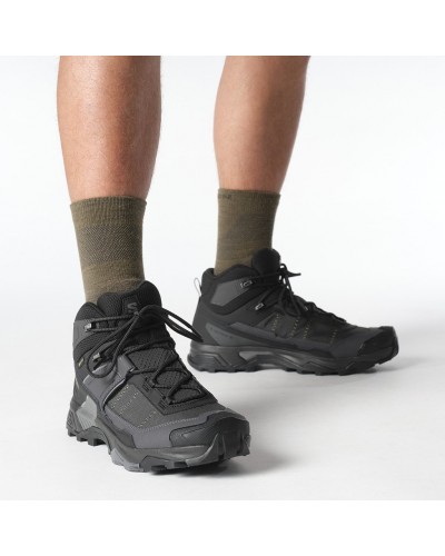 Salomon X Ultra 5 Mid GTX Gore-Tex Men's Trekking Boots, Black/Asphalt/Castlerock