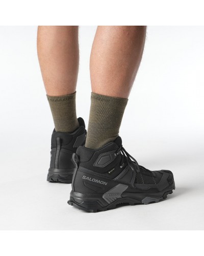 Salomon X Ultra 5 Mid GTX Gore-Tex Men's Trekking Boots, Black/Asphalt/Castlerock