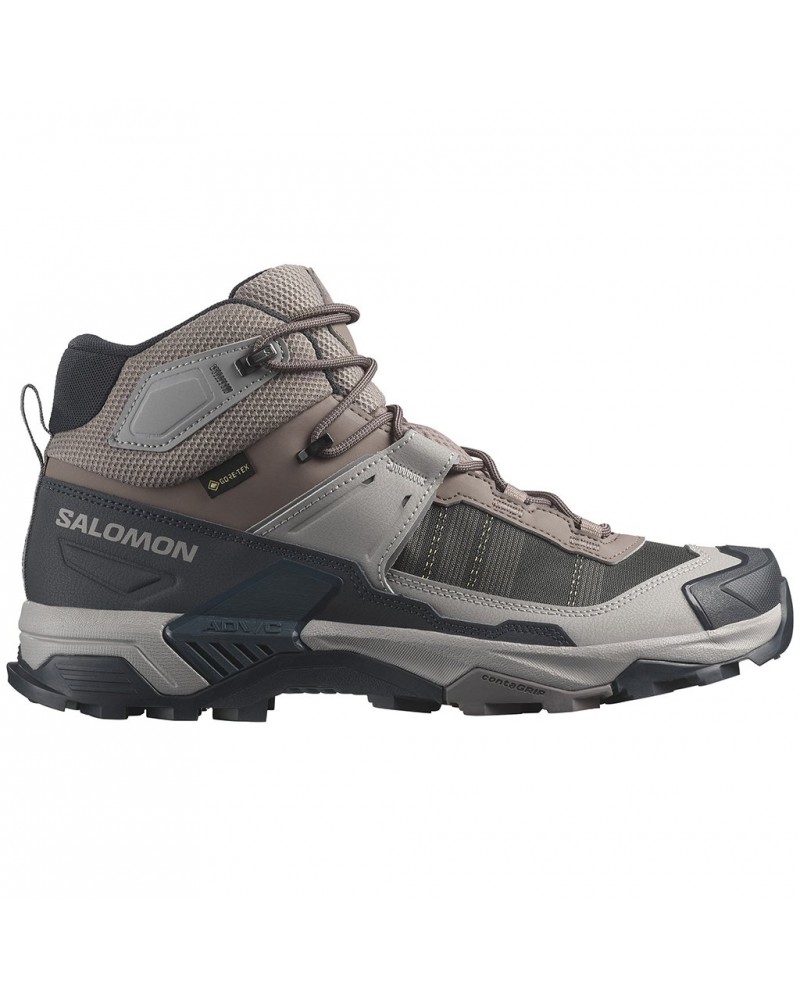 Salomon X Ultra 5 Mid GTX Gore-Tex Men's Trekking Boots, Iron/Dark Navy/Gull