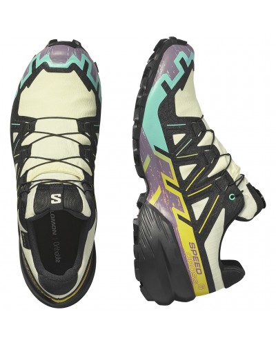 Salomon Speedcross 6 GTX Gore-Tex Men's Trail Running Shoes, Transparent Yellow/Black/Waterfall