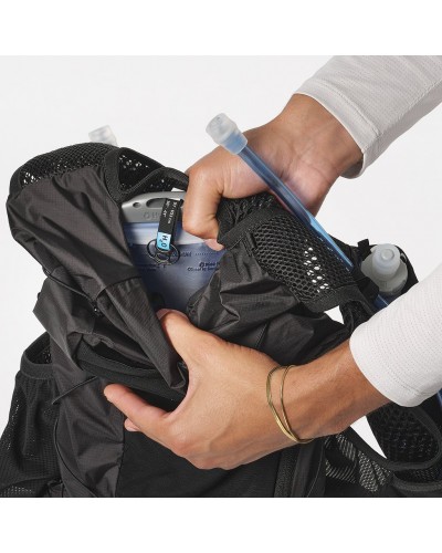 Salomon Active Skin 12 Set Hydration Running Pack/Vest, Black/Metal (2 500 ml Soft Flask Included)
