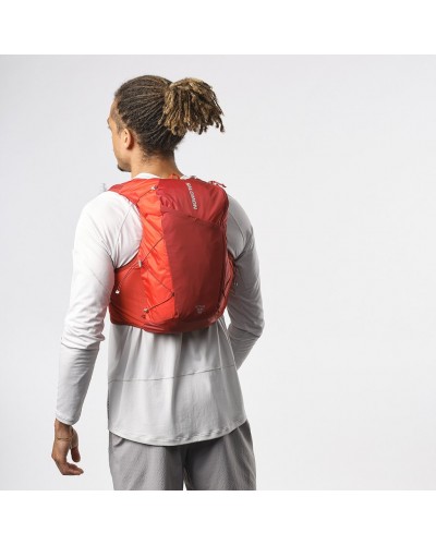 Salomon Active Skin 12 Set Hydration Running Pack/Vest, Red Dahlia/High Risk Red (2 500 ml Soft Flask Included)