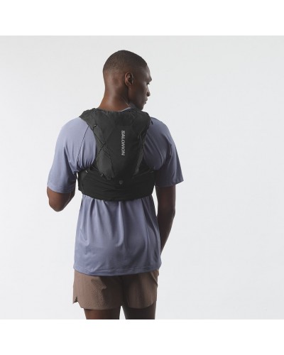 Salomon ADV Skin 12 Set Zaino Gilet Idrico Running, Black (2 Soft Flask da 500 ml Incluse)