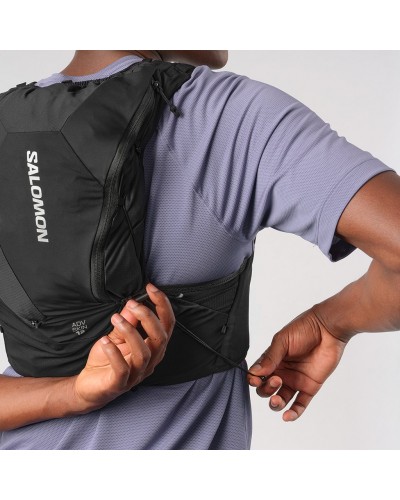 Salomon ADV Skin 12 Set Zaino Gilet Idrico Running, Black (2 Soft Flask da 500 ml Incluse)
