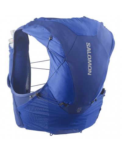 Salomon ADV Skin 12 Set Hydration Running Pack/Vest, Nautical Blue/Limoges (2 500 ml Soft Flask Included)