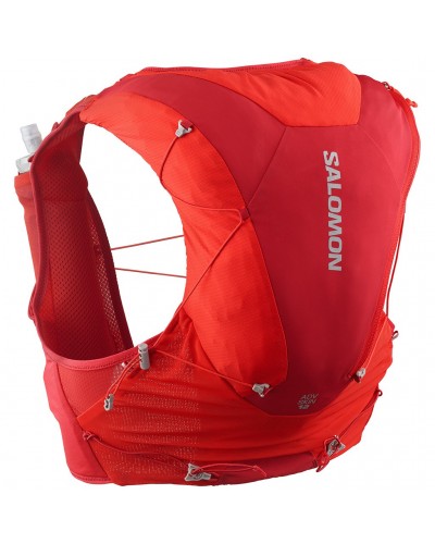 Salomon ADV Skin 12 Set Hydration Running Pack/Vest, Flame Scarlet/Haute Red (2 500 ml Soft Flask Included)