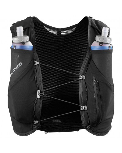 Salomon ADV Skin 5 Set Zaino Gilet Idrico Running, Black (2 Soft Flask da 500 ml Incluse)