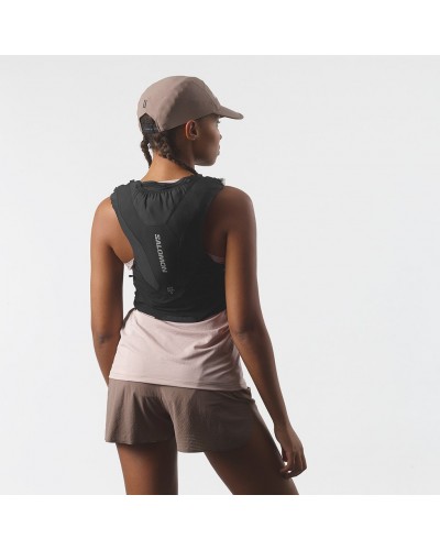 Salomon ADV Skin 5 Set Zaino Gilet Idrico Running, Black (2 Soft Flask da 500 ml Incluse)