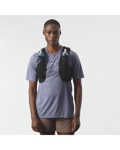 Salomon ADV Skin 5 Set Zaino Gilet Idrico Running, Black (2 Soft Flask da 500 ml Incluse)