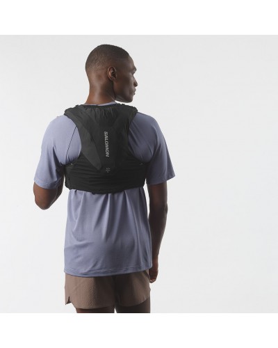 Salomon ADV Skin 5 Set Zaino Gilet Idrico Running, Black (2 Soft Flask da 500 ml Incluse)