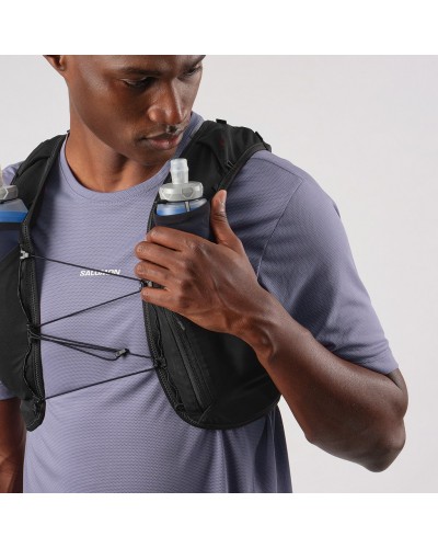 Salomon ADV Skin 5 Set Zaino Gilet Idrico Running, Black (2 Soft Flask da 500 ml Incluse)