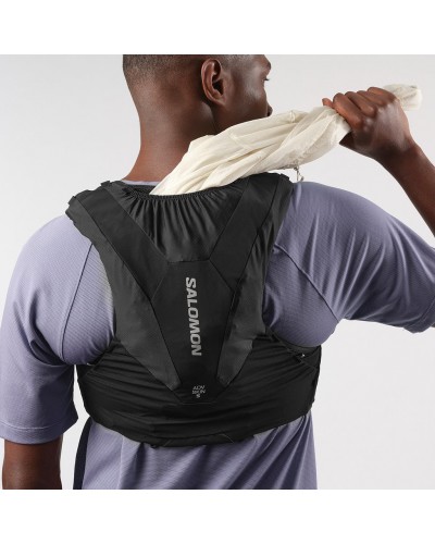 Salomon ADV Skin 5 Set Zaino Gilet Idrico Running, Black (2 Soft Flask da 500 ml Incluse)