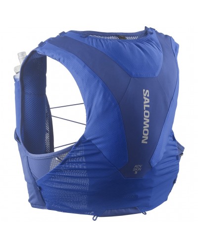 Salomon ADV Skin 5 Set Hydration Running Pack/Vest, Nautical Blue/Limoges (2 500 ml Soft Flask Included)