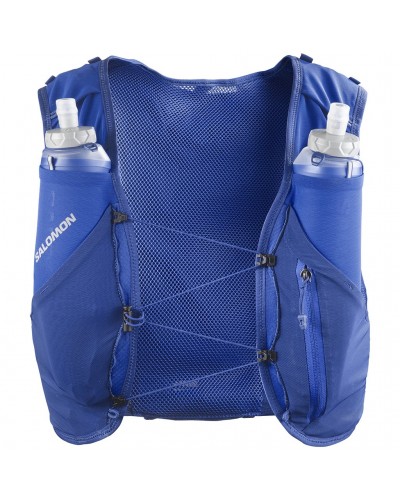 Salomon ADV Skin 5 Set Hydration Running Pack/Vest, Nautical Blue/Limoges (2 500 ml Soft Flask Included)