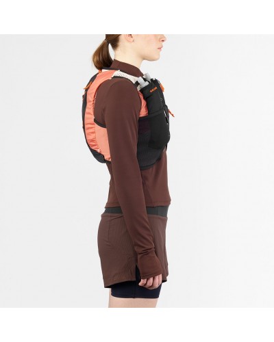 Salomon Active Skin 4 Set Women's Hydration Running Pack/Vest, Emerglow/Black (2 500 ml Soft Flask Included)