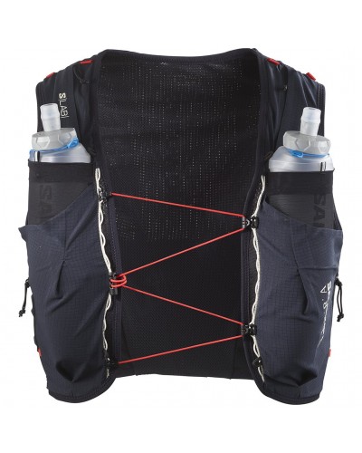 Salomon S/LAB Ultra 10 Set Zaino Gilet Idrico Running, Black (2 Soft Flask da 500 ml Incluse)