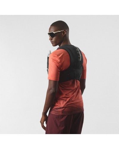 Salomon S/LAB Ultra 10 Set Zaino Gilet Idrico Running, Black (2 Soft Flask da 500 ml Incluse)
