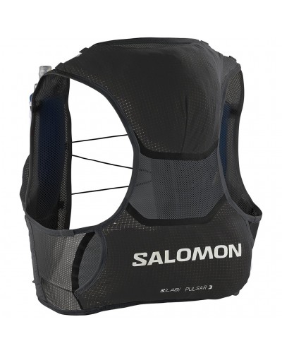 Salomon S/LAB Pulsar 3 Set Hydration Running Pack/Vest, Black/White (2 500 ml Soft Flask Included)