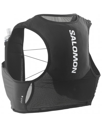 Salomon Sense Pro 6 Set Hydration Running Pack/Vest, Black (2 500 ml Soft Flask Included)
