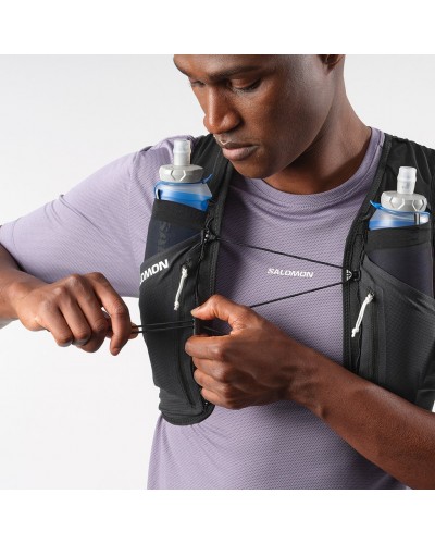 Salomon Sense Pro 6 Set Hydration Running Pack/Vest, Black (2 500 ml Soft Flask Included)