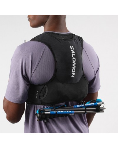 Salomon Sense Pro 6 Set Hydration Running Pack/Vest, Black (2 500 ml Soft Flask Included)