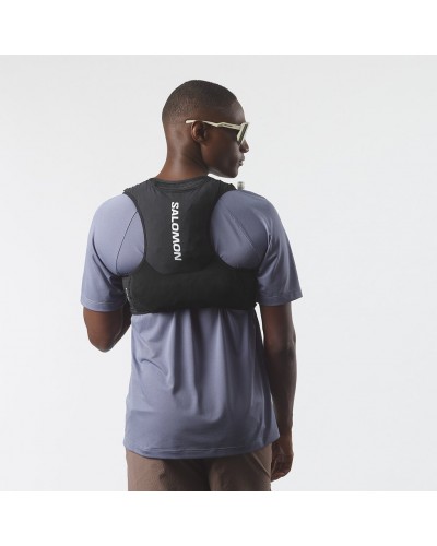 Salomon Sense Pro 6 Set Hydration Running Pack/Vest, Black (2 500 ml Soft Flask Included)