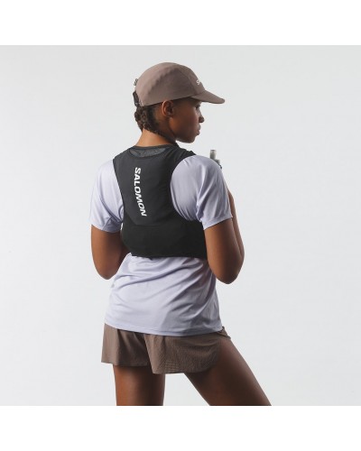 Salomon Sense Pro 6 Set Hydration Running Pack/Vest, Black (2 500 ml Soft Flask Included)