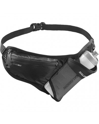 Salomon Active Belt Running Waist Pack, Black (600 ml 3D Bottle Included)