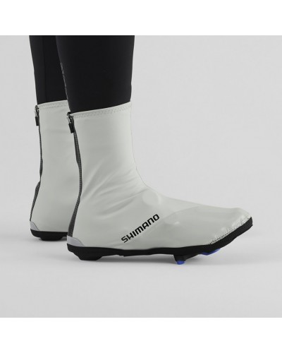 Shimano Dual H2O Men's Waterproof Shoe Covers Size L 42-43, Light Gray