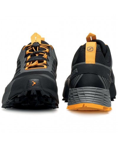 Scarpa Ribelle Run 2 GTX Gore-Tex Men's Trail Running Shoes, Dark Gray/Saffron